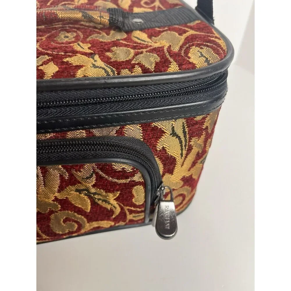 Raviani Red And Gold Tapestry‎ Cosmetic Bag