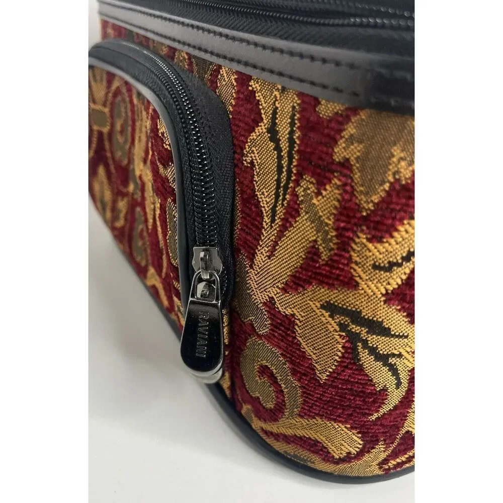 Raviani Red And Gold Tapestry‎ Cosmetic Bag