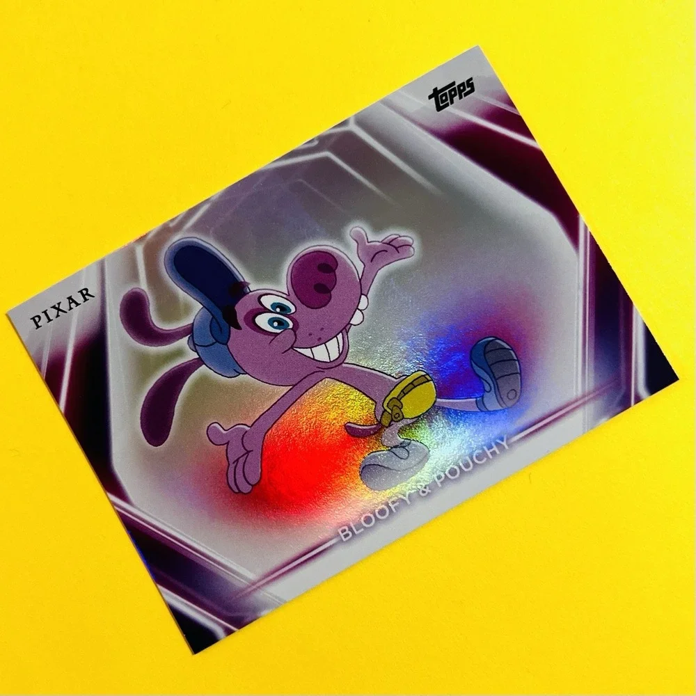 2026 Topps Disney Neon Bloofy & Pouchy‎ #172 Rainbow Refractor Pixar