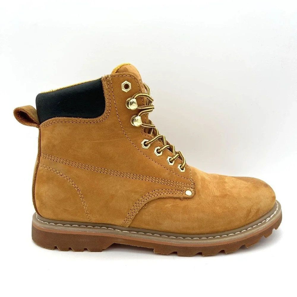 Ever Boots Tank EB611 Tan Leather Soft Toe Work Boots Men's Size 9.5