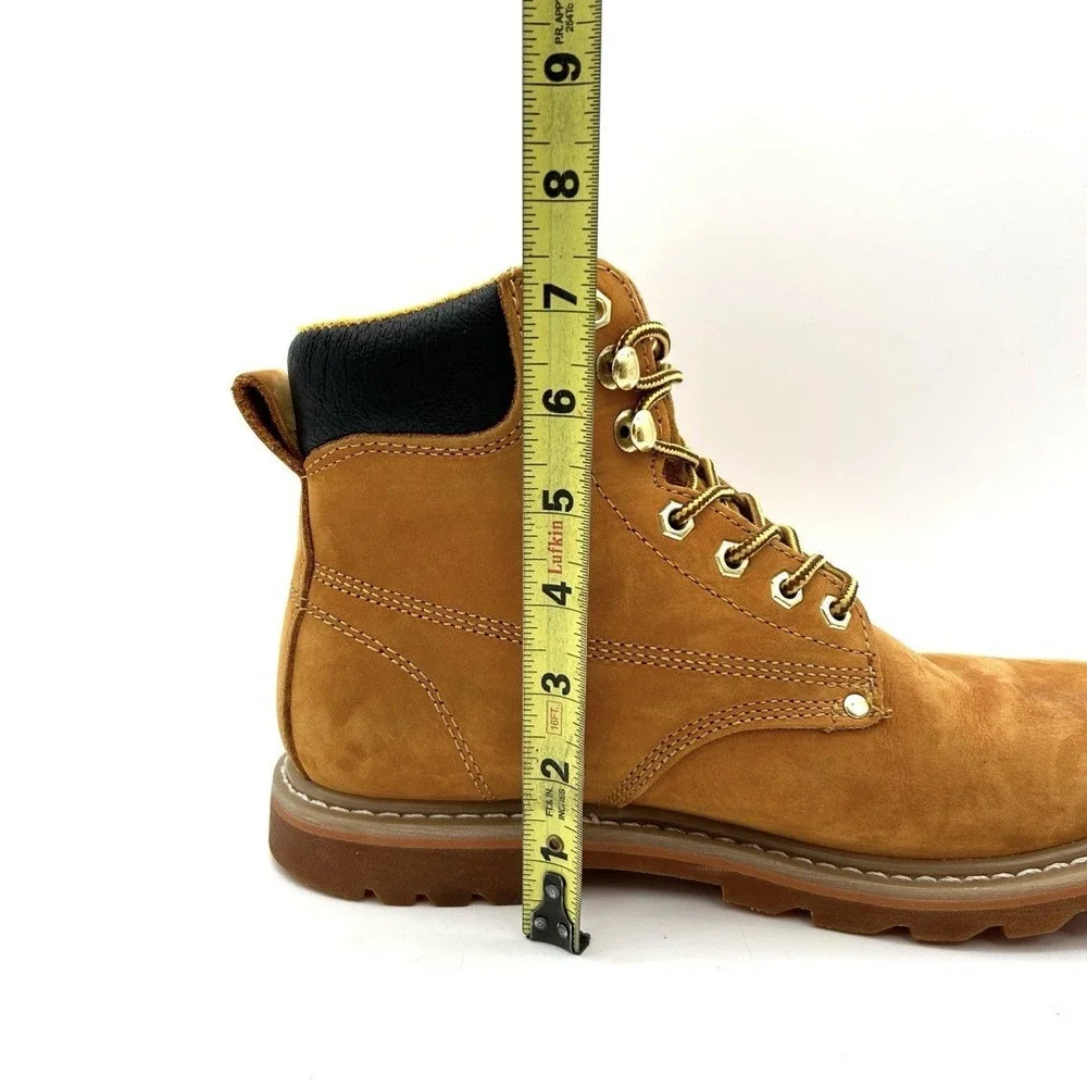 Ever Boots Tank EB611 Tan Leather Soft Toe Work Boots Men's Size 9.5