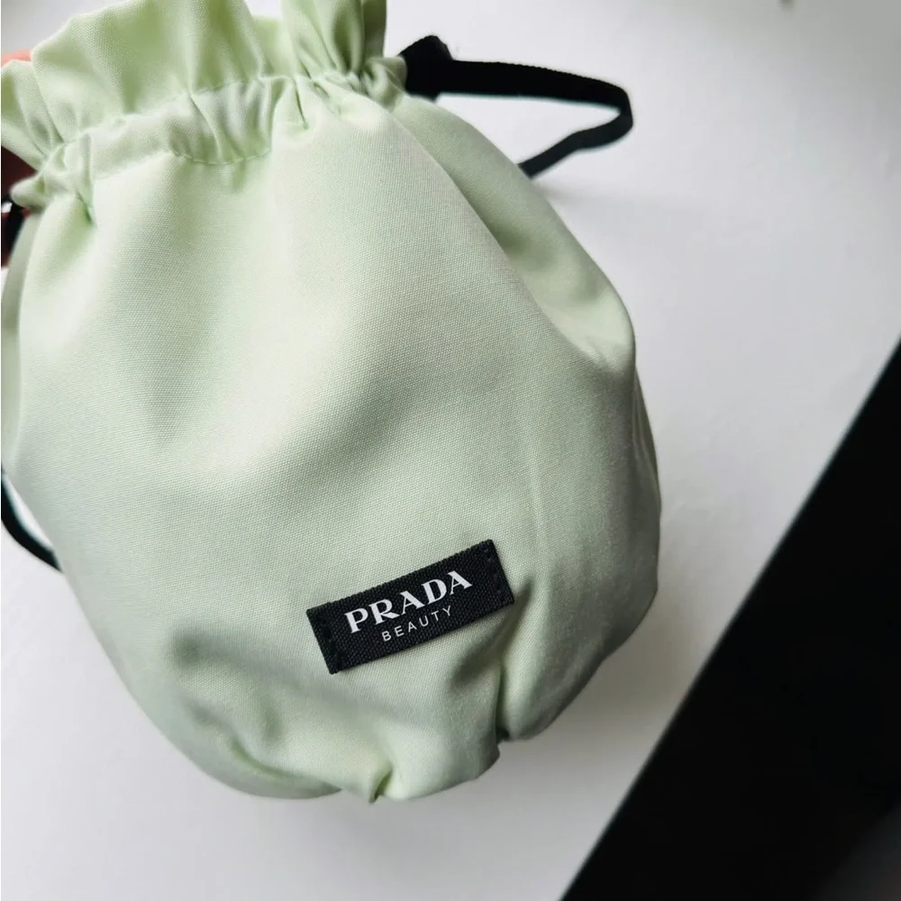 Prada Beauty Light Green Drawstring Cosmetic Pouch