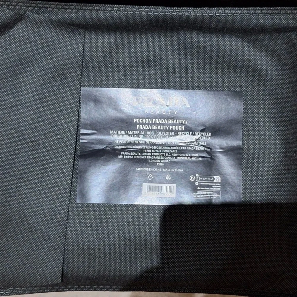 Prada Beauty Light Green Drawstring Cosmetic Pouch