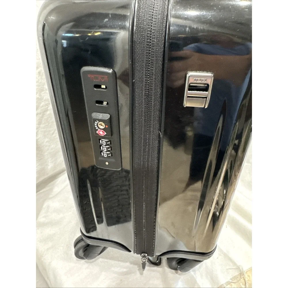 TUMI 19 Degree Compact Brief Rolling Carry-On Spinner Luggage Black 16 X 16