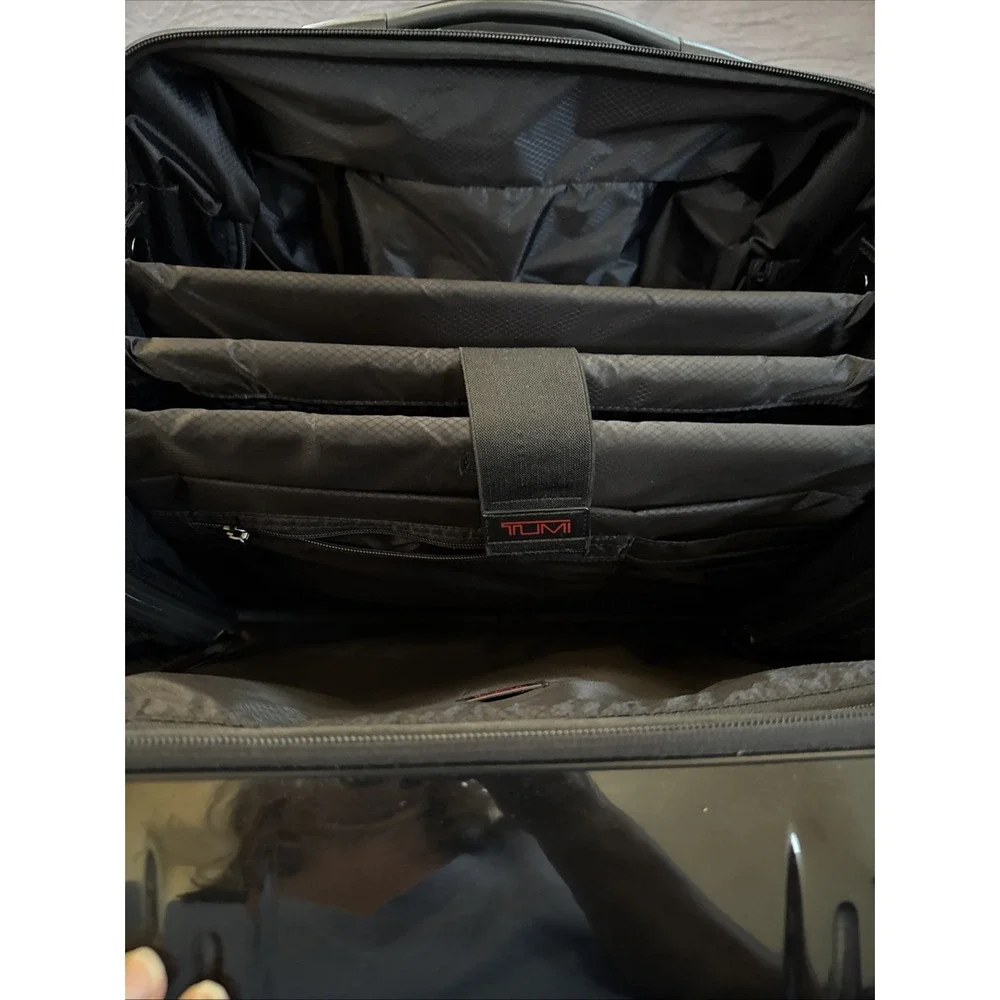TUMI 19 Degree Compact Brief Rolling Carry-On Spinner Luggage Black 16 X 16