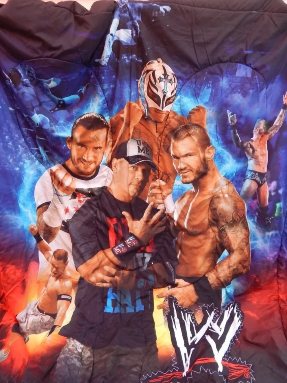 WWE Wrestling Punk Rey Mysterio Cena Orton Twin Comforter Blanket 70x85