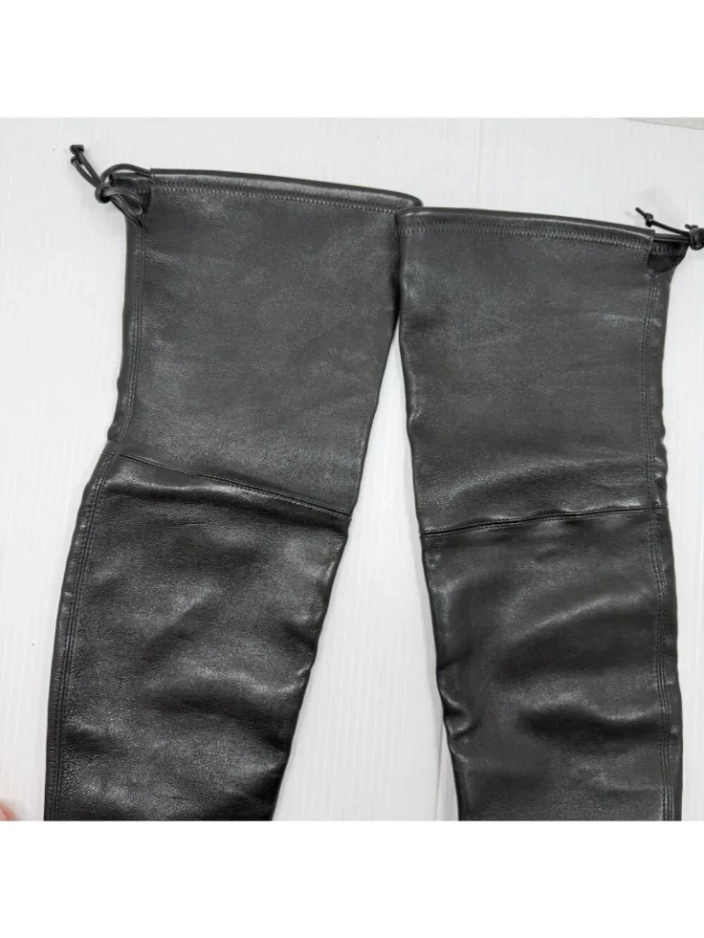 Stuart Weitzman Womens Over Knee Boots Size 7 Black Leather Old Money Designer