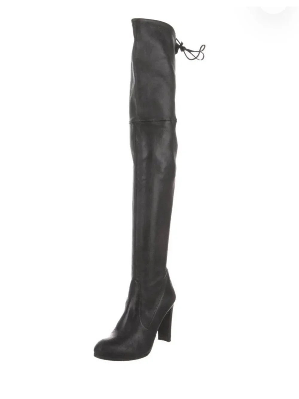 Stuart Weitzman Womens Over Knee Boots Size 7 Black Leather Old Money Designer