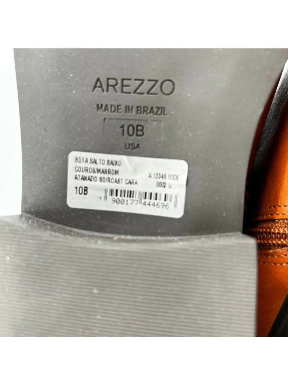 Arezzo Mckenna Riding Boots Brown Size 10B Leather Round Toe Block Heel Buckle