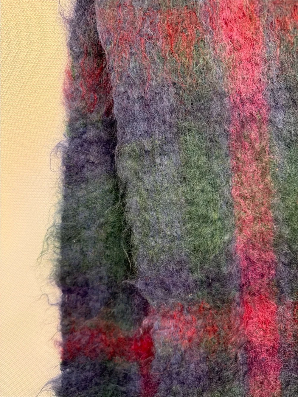 VTG ‎ Creebridge Classic Scotland High Quality Fluffy Mohair Tartan Plaid Scarf