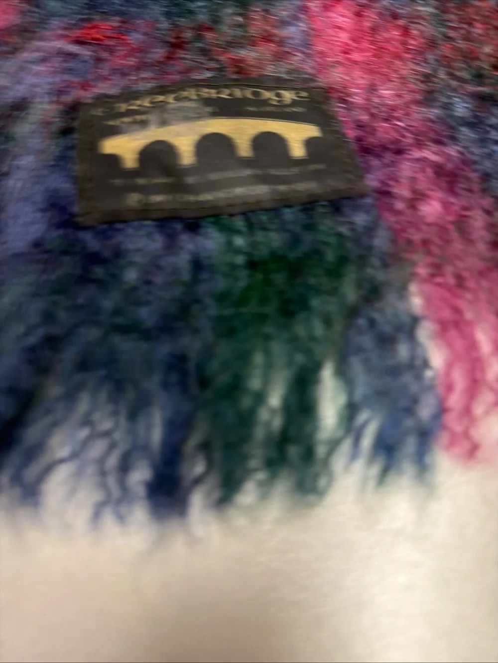 VTG ‎ Creebridge Classic Scotland High Quality Fluffy Mohair Tartan Plaid Scarf