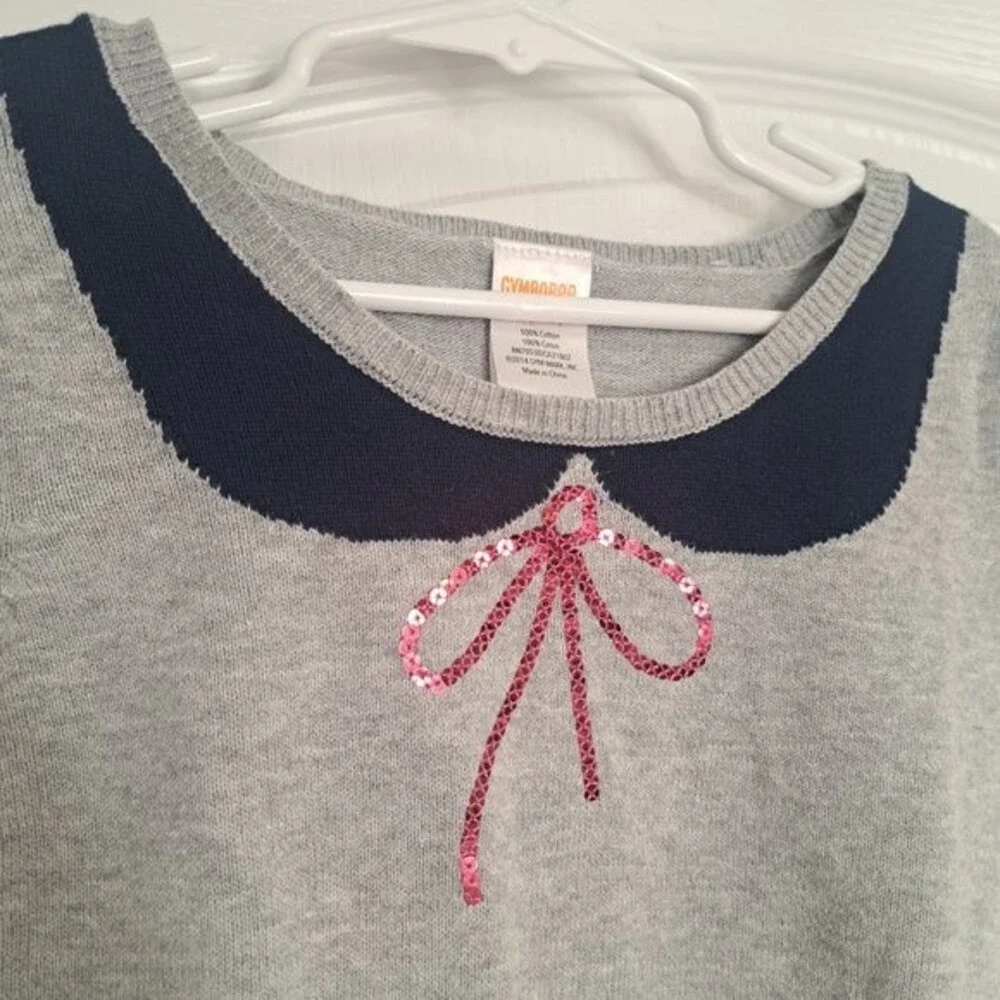 Gymboree Sequin Short Sleeve Sweater Collar