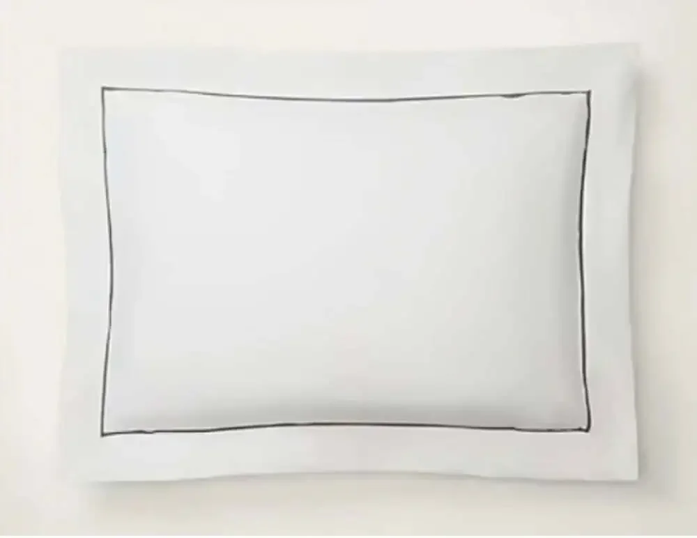 Ralph Lauren Organic Cotton Palmer Percale Standard Pillow Sham Loft Gray NEW