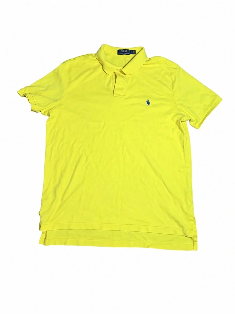 Ralph Lauren Men’s Bright Yellow Polo with Navy Pony