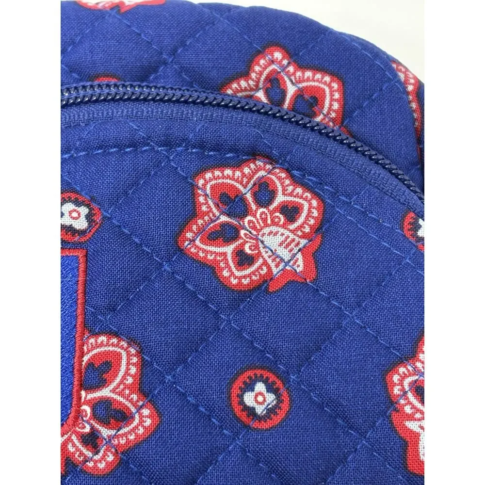 Vera Bradley NFL New York NY Giants Makeup Medium Cosmetic Bag Pouch NWT