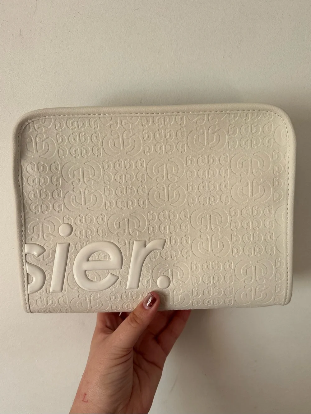 Limited Edition Glossier Leather Makeup Bag
