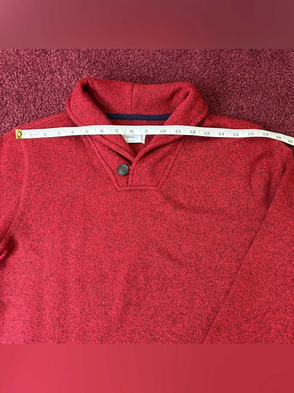 NWT Old Navy Boys’ Red V-Neck Shawl Collar Sweater