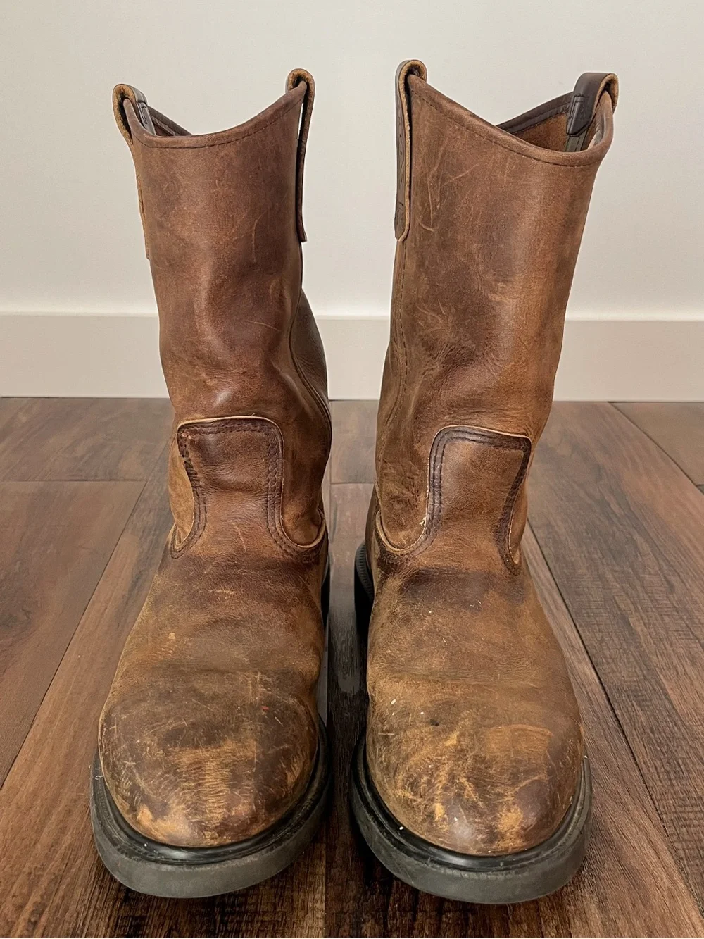 Red Wing Pecos 1124 Pull On Boots Leather Work Western Size 9.5 D Made in USA