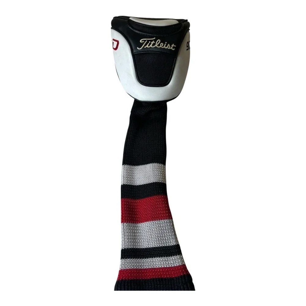Titleist 910D Driver Headcover Golf Club Head Cover White Black Red Sock