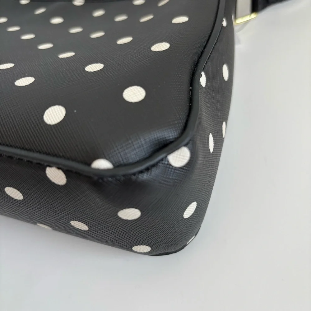 Bioworld Disney Minnie Mouse Black Polka Dot Crossbody Coin Pouch Set NWT