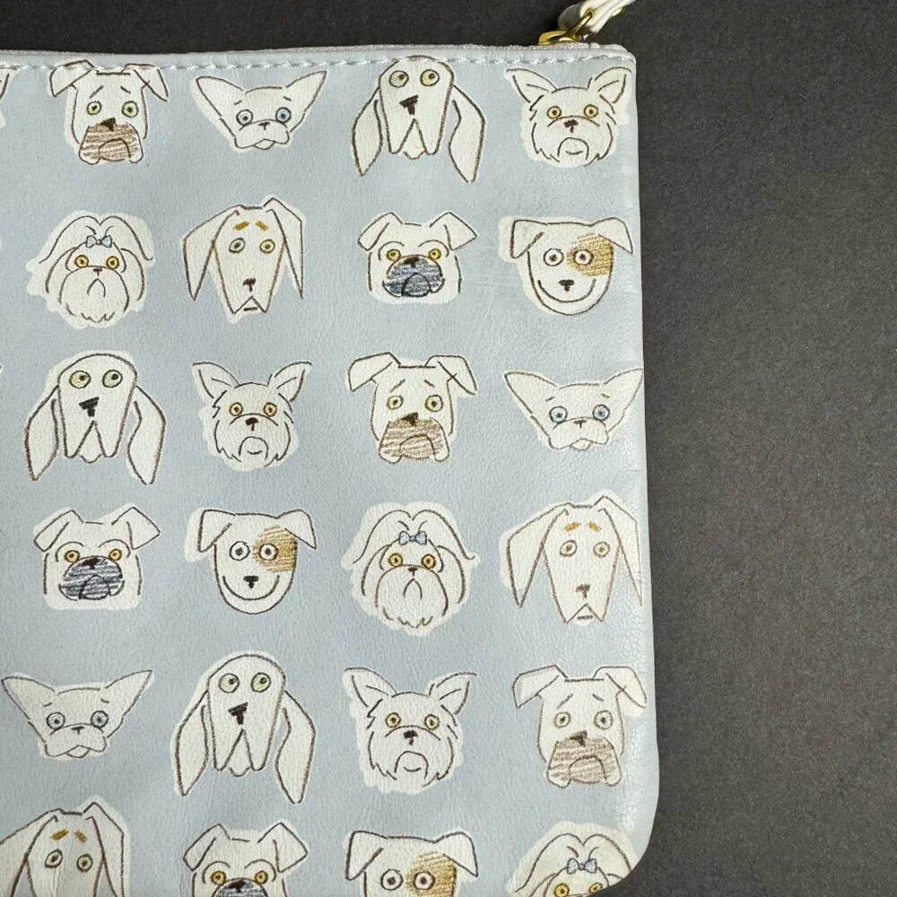 NWOT Fringe Cosmetic Make Up Bag Dog Portraits