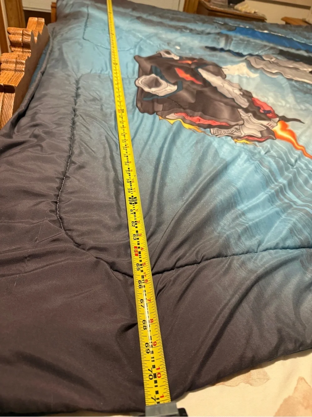 Vintage Batman Blue and Gray Superhero Reversible Twim Comforter