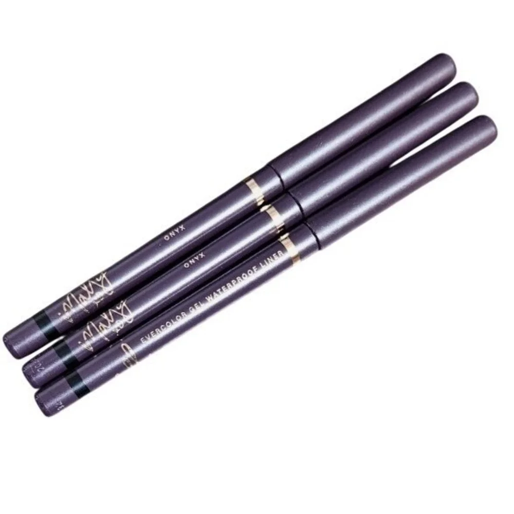 3 Onyx Mally Evercolor Gel Waterproof Eyeliner Black Eye Liner New Retail $30 ea