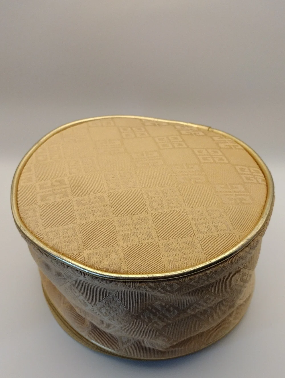 Vintage Givenchy Organza Parfums Cylindrical Cosmetic Toiletry Travel Bag