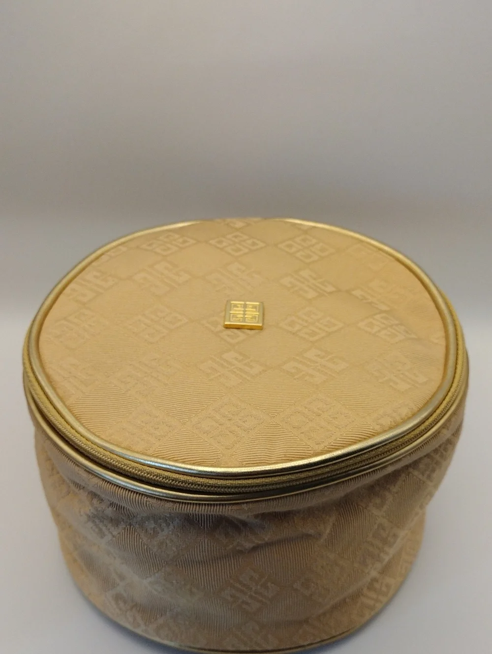 Vintage Givenchy Organza Parfums Cylindrical Cosmetic Toiletry Travel Bag