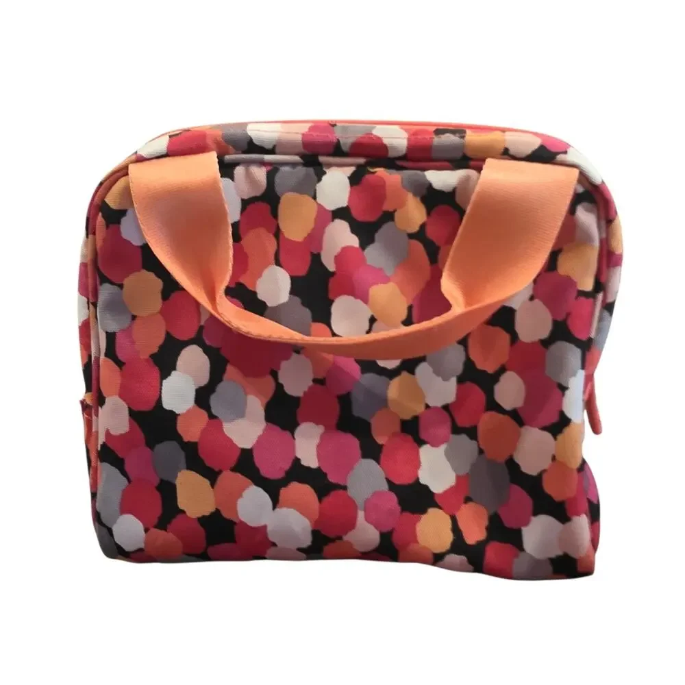 Vera Bradley Pixie Confetti Lunch Bunch Insulated Lunch Bag Orange Pink Retired