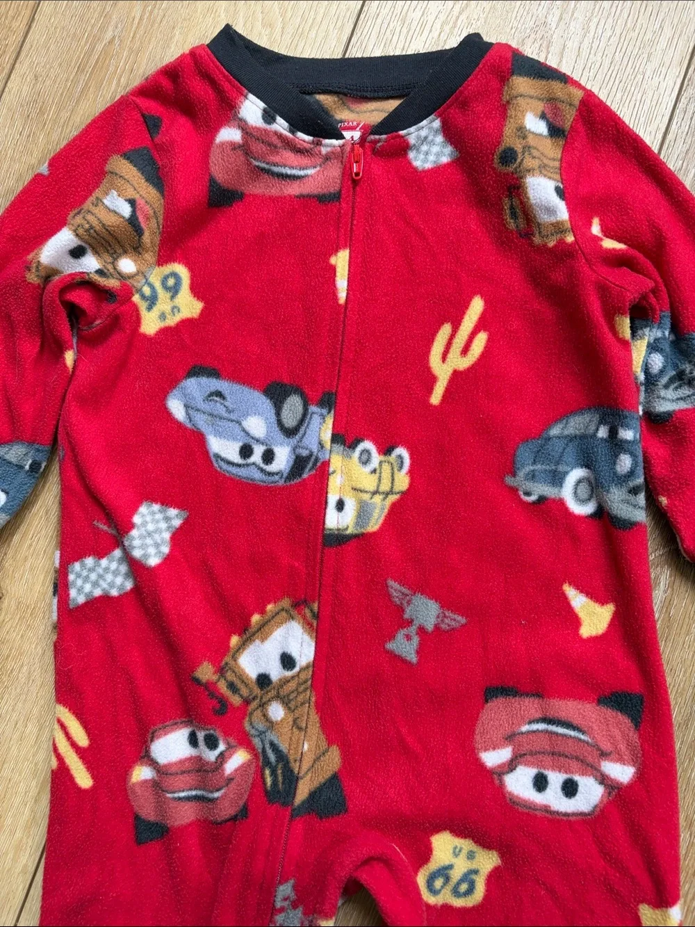 Disney Pixar Cars Footed Pajamas 2T Mater Lightning McQueen