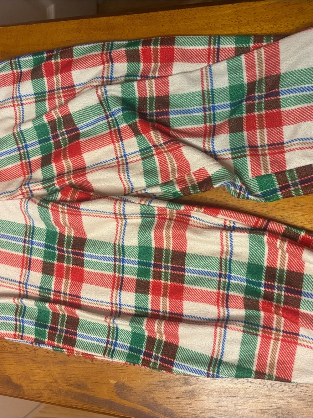 Cat & Jack Red, Green and White Plaid Kids Pajama Set