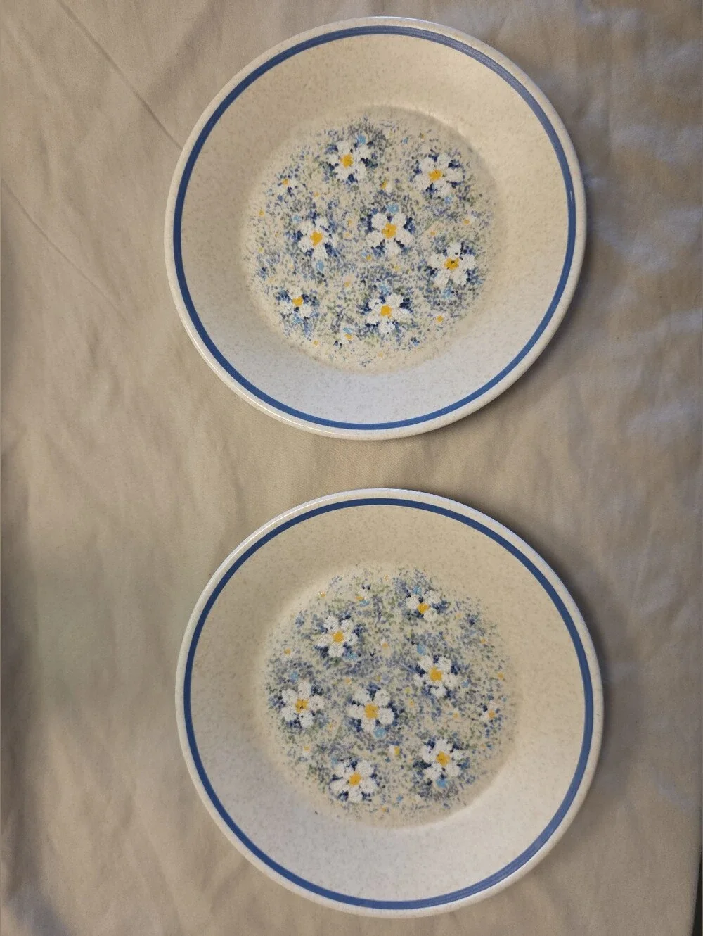 Lenox Vintage Temper-ware  Stoneware Salad Plate Plates Set of 2 Dewdrops