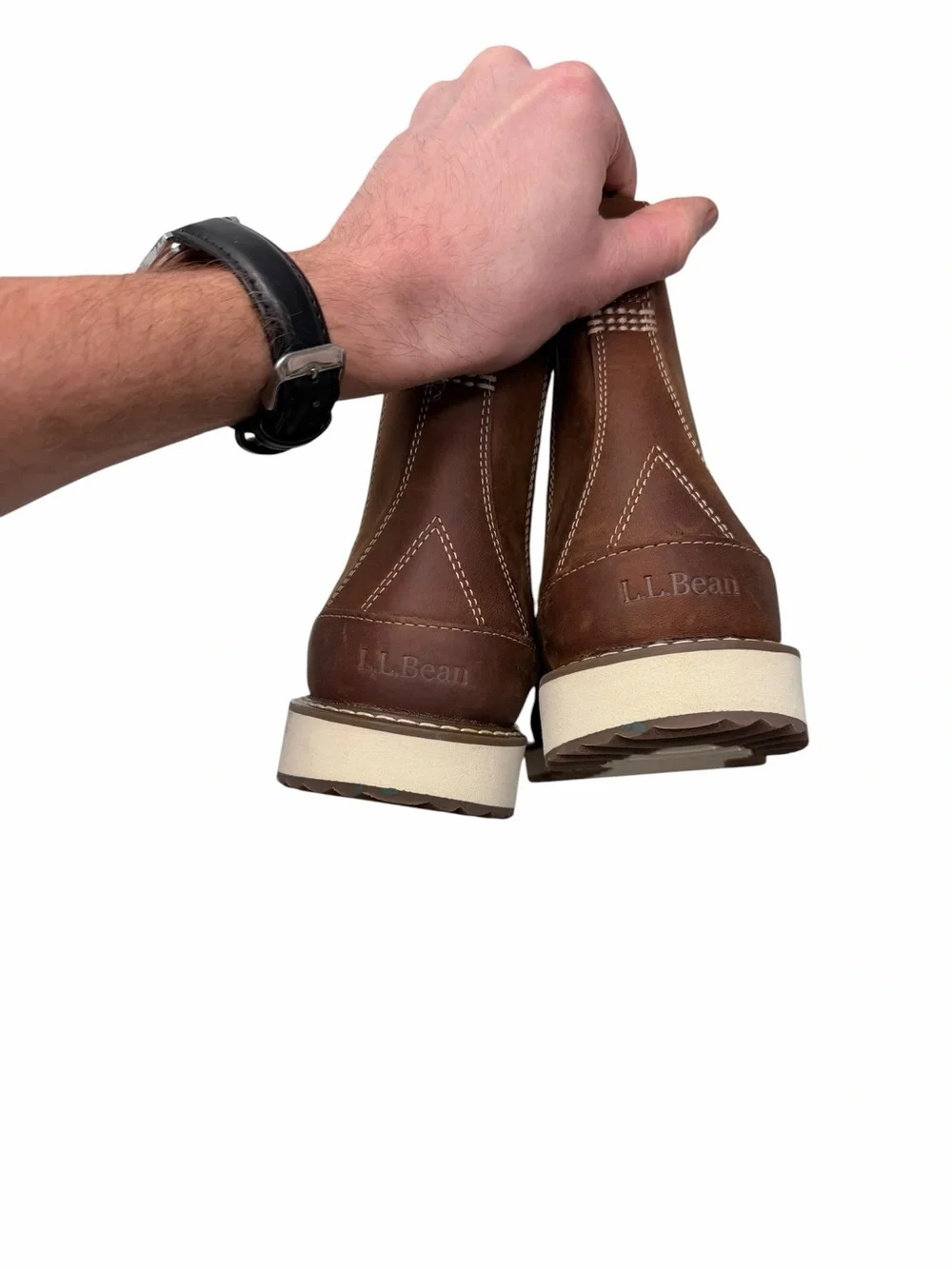 L.L. Bean leather elastic chukka