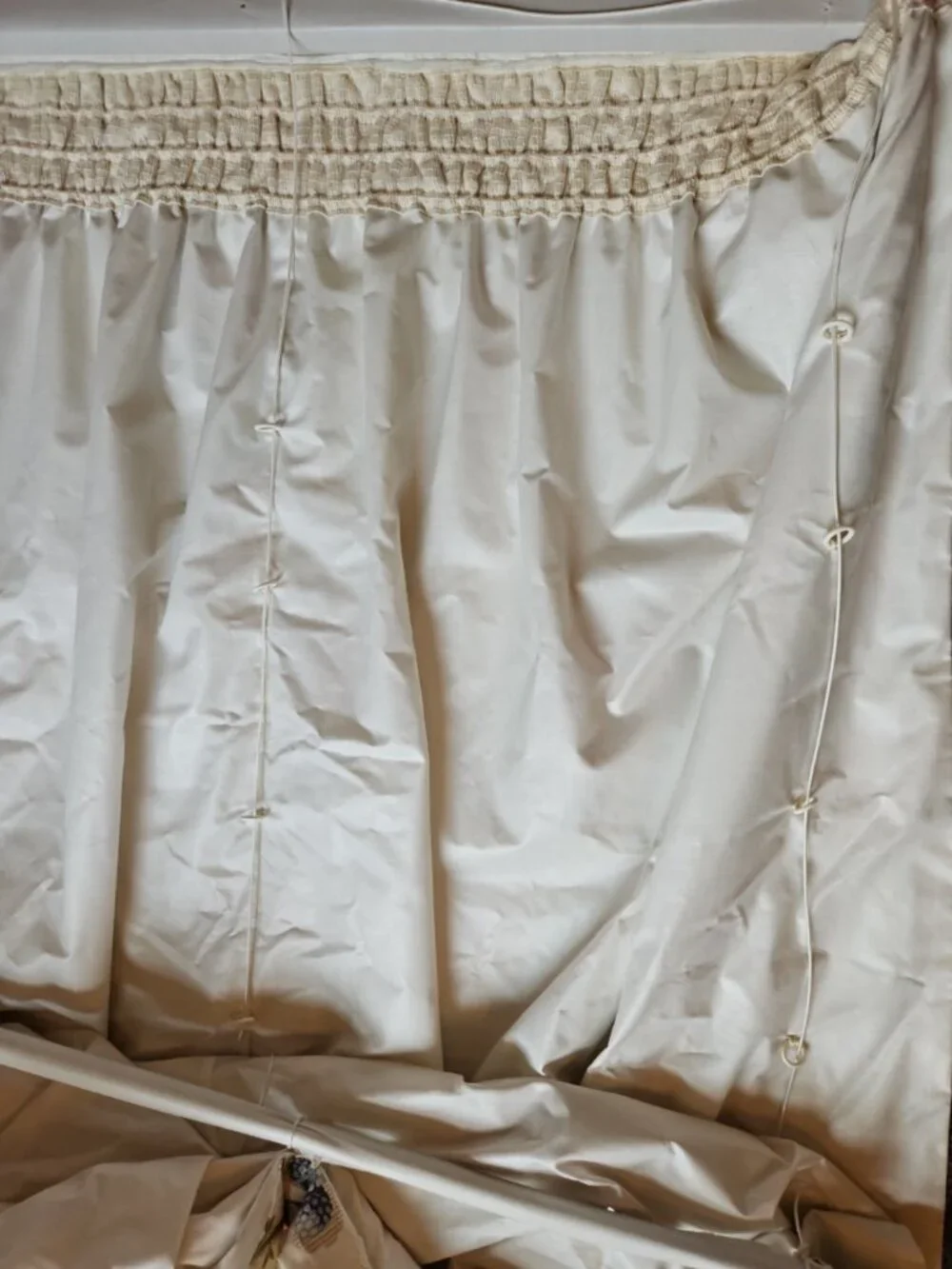 Vintage Custom Made Silk Balloon Valance Curtain Drapery Window Treatment Chintz