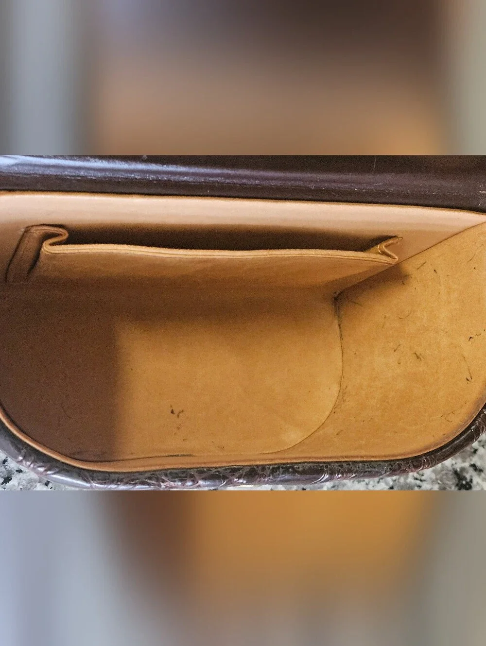 Vintage 1950s Palizzio Brown Genuine Crocodile Alligator Box Purse Handbag