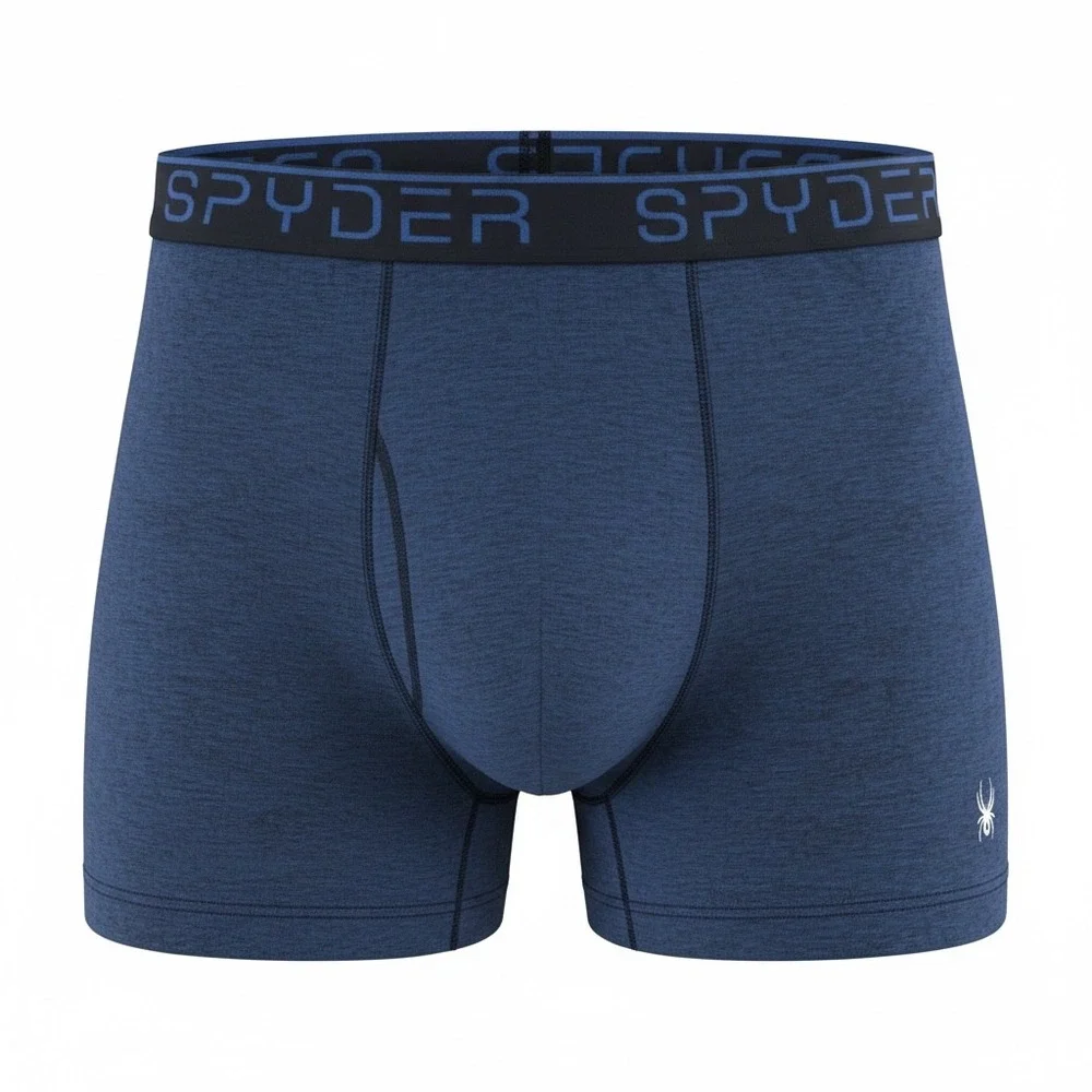 Spyder Mens Performance Boxer Briefs Blue Space Dye Athletic Trunks‎ Size M 2111