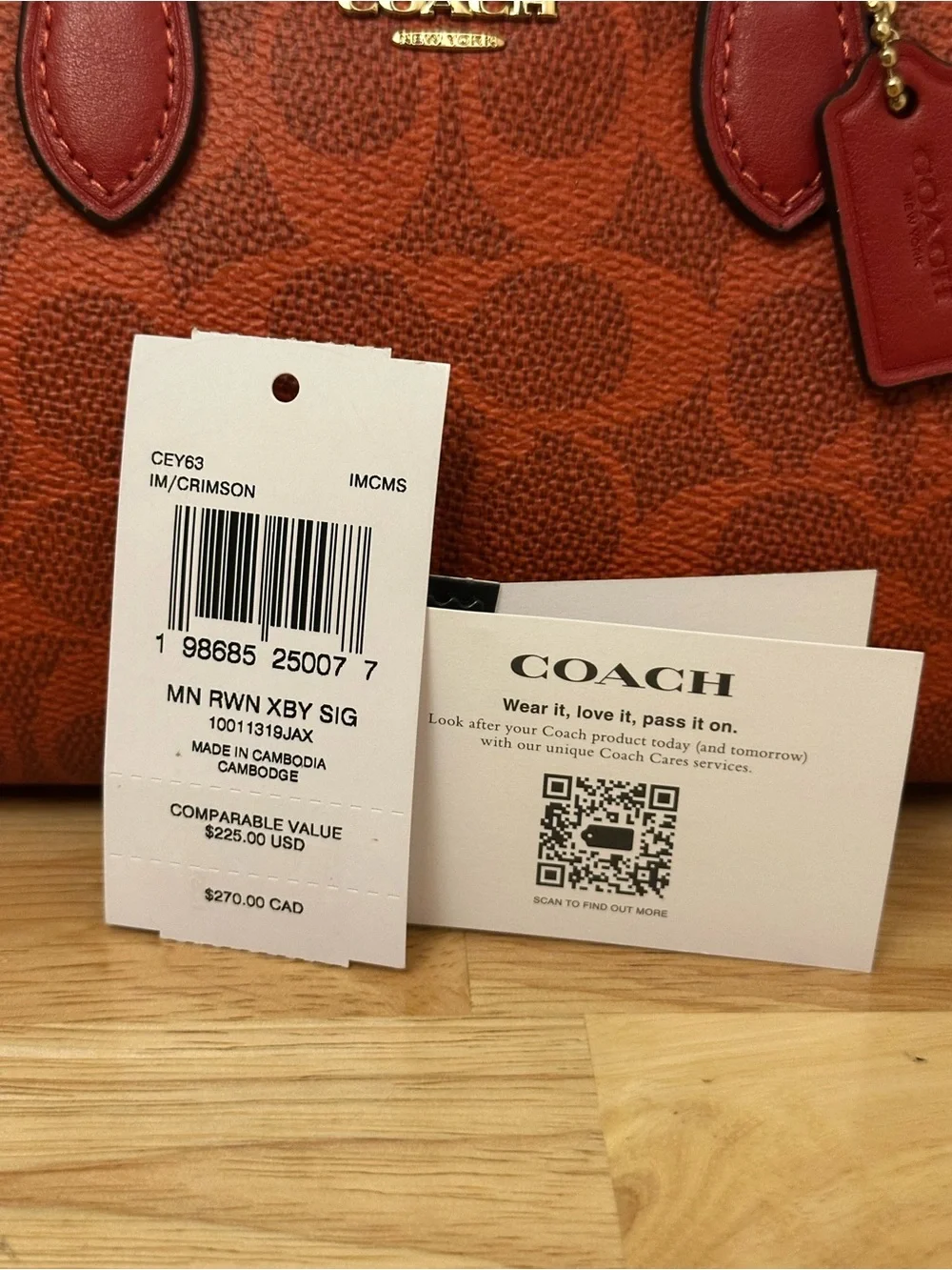 Coach compact satchel