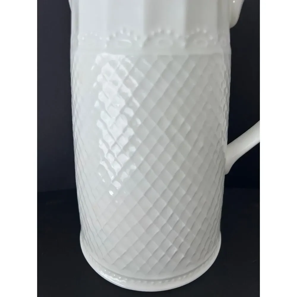 Lauren, Ralph Lauren, Spring Lace, White Porcelain Pitcher 9 3/4