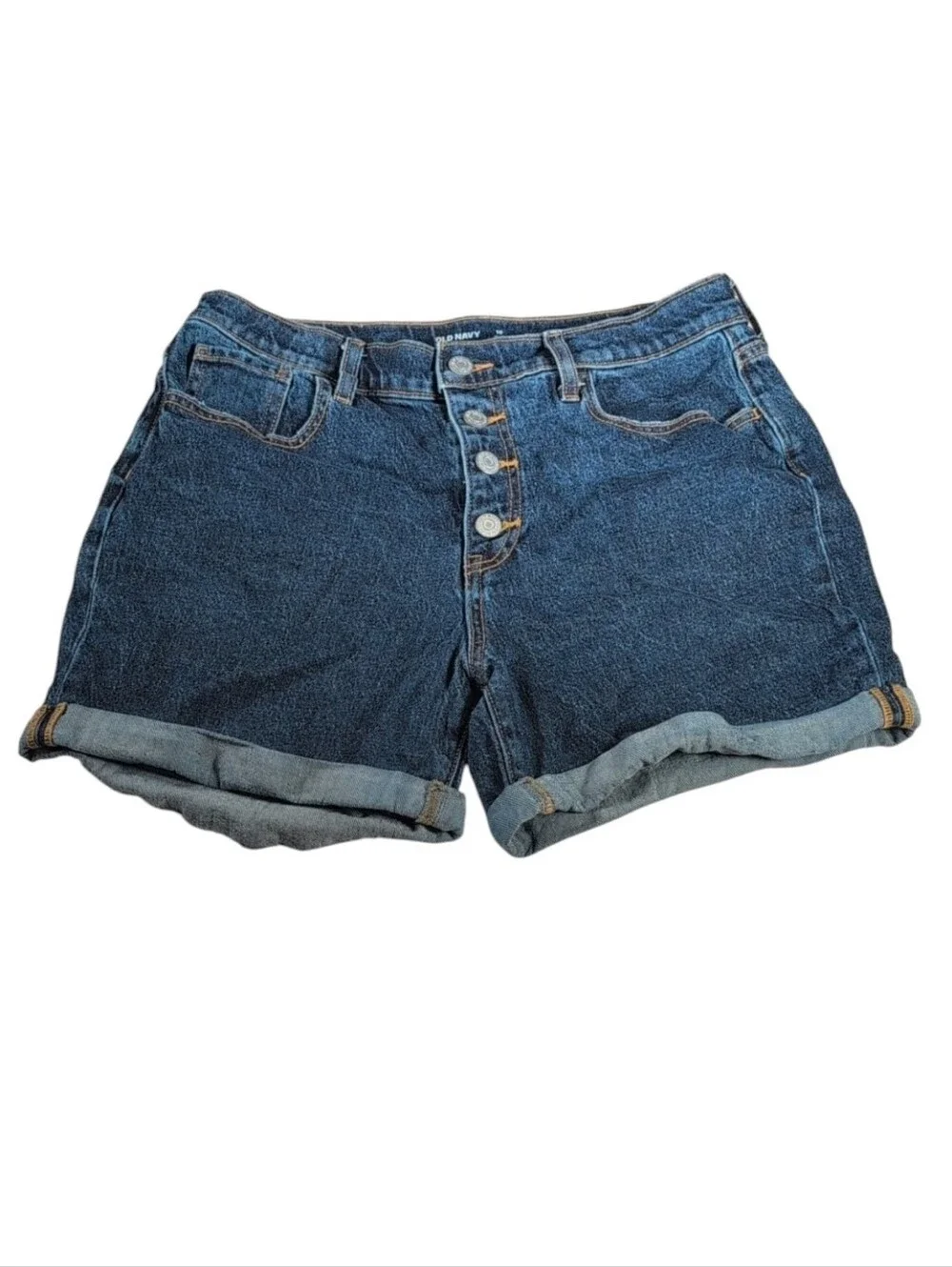 Old Navy High Rise Button Fly Cuffed Denim Shorts Girls Size 18 Plus