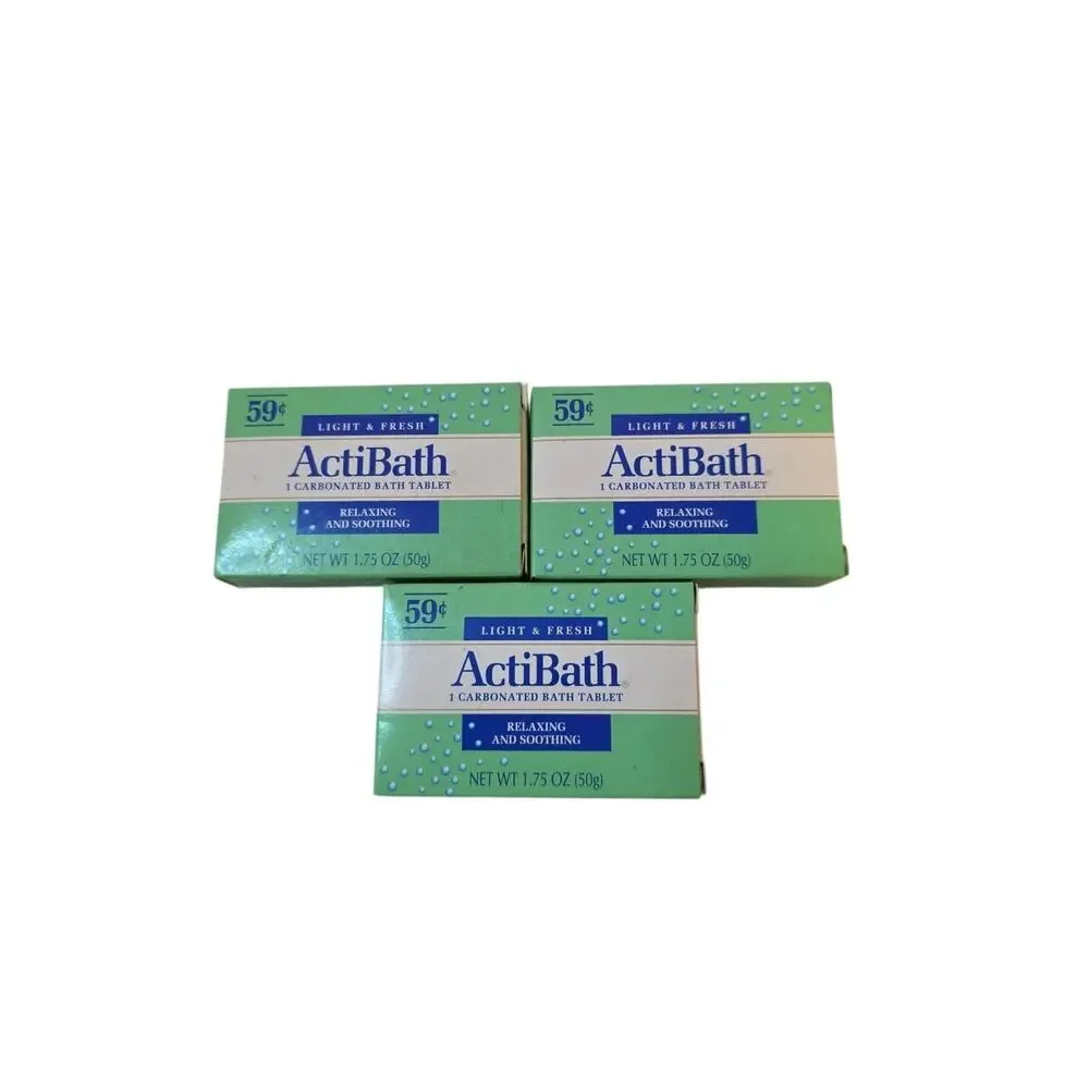 Vintage NEW Lot 3 x Jergens Actibath Bath Soak Fizzy Tablets Japan TV Movie Prop