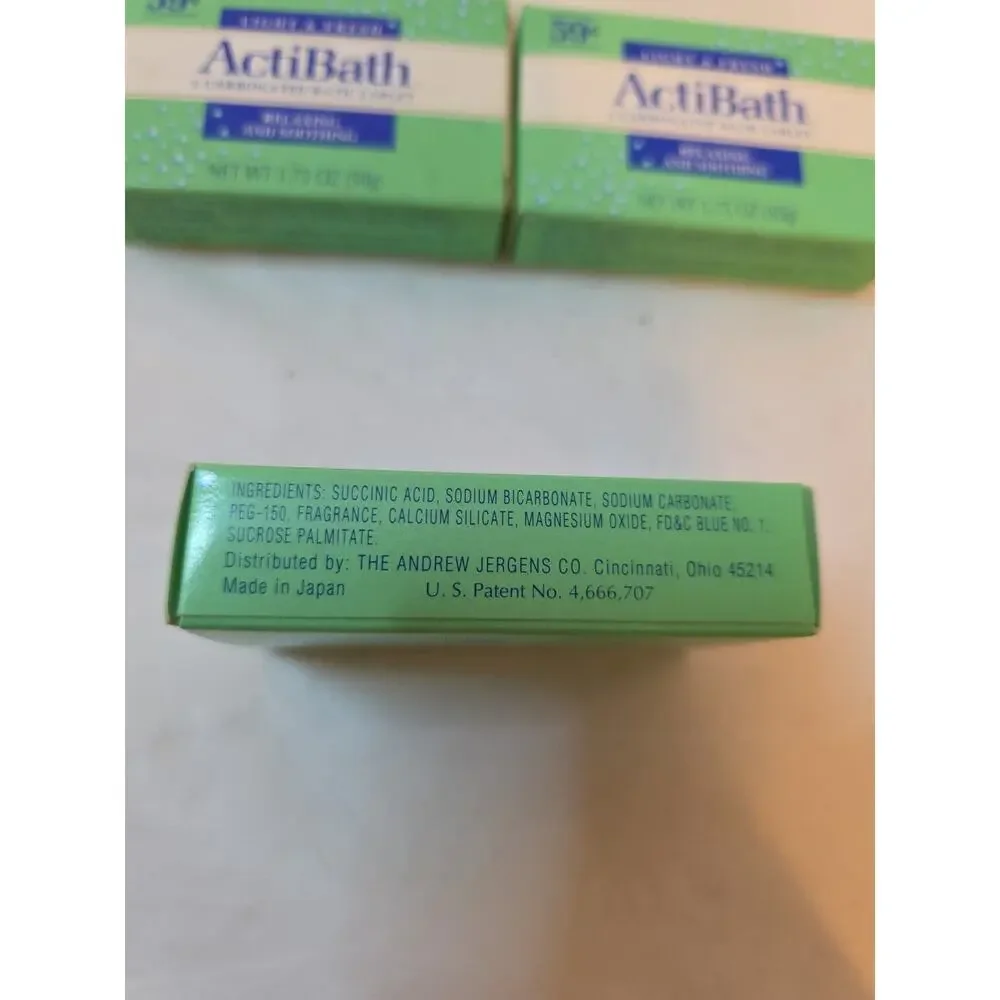 Vintage NEW Lot 3 x Jergens Actibath Bath Soak Fizzy Tablets Japan TV Movie Prop