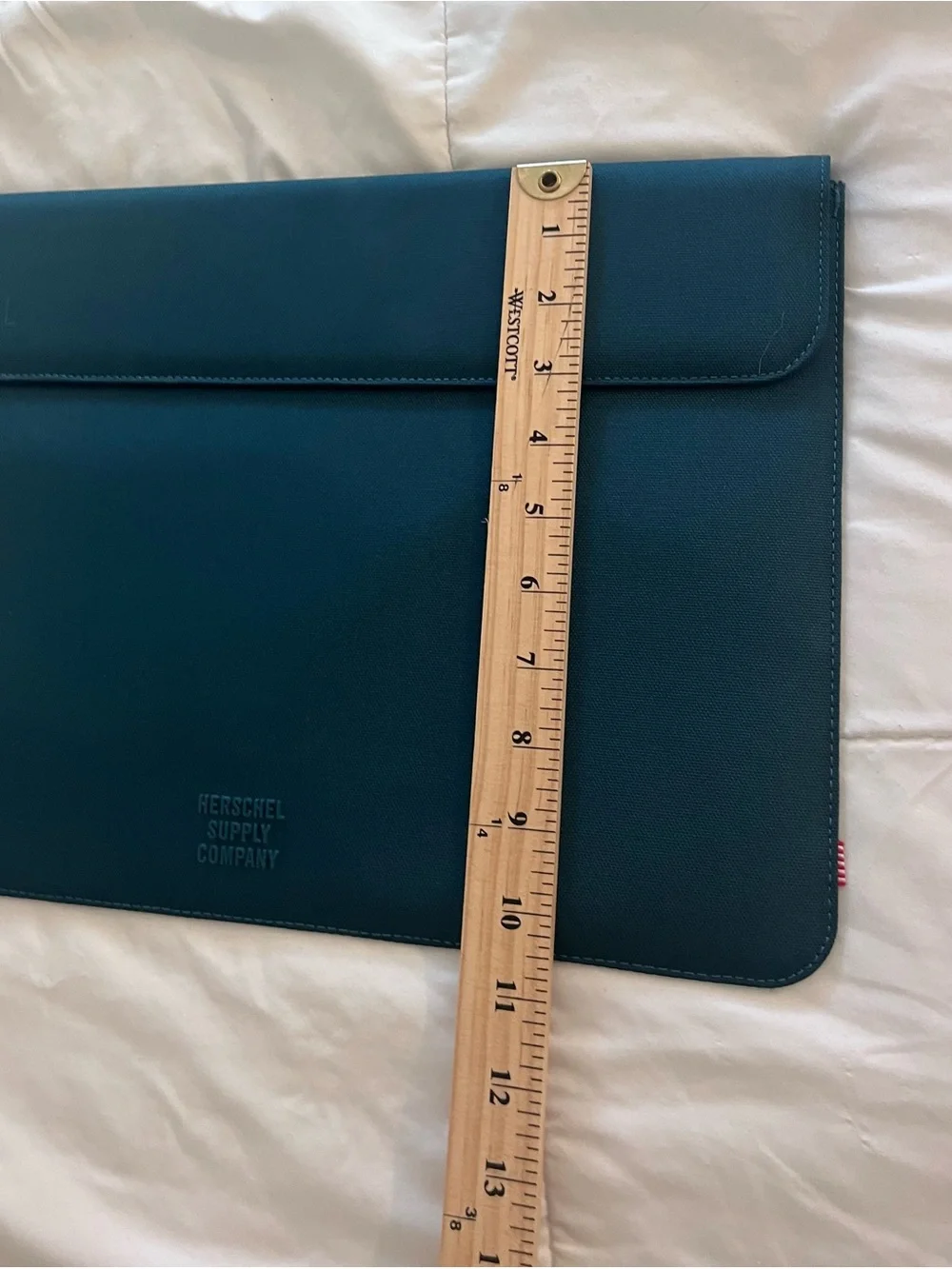 Herschel Supply Company Teal Tablet Laptop MacBook Sleeve Case Carrier 15”