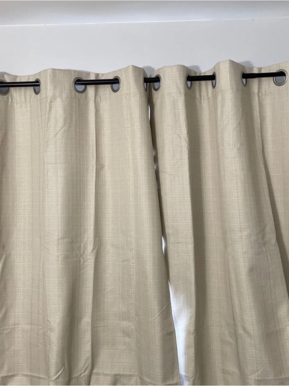 Jinchan Heathered Beige Blackout Curtains