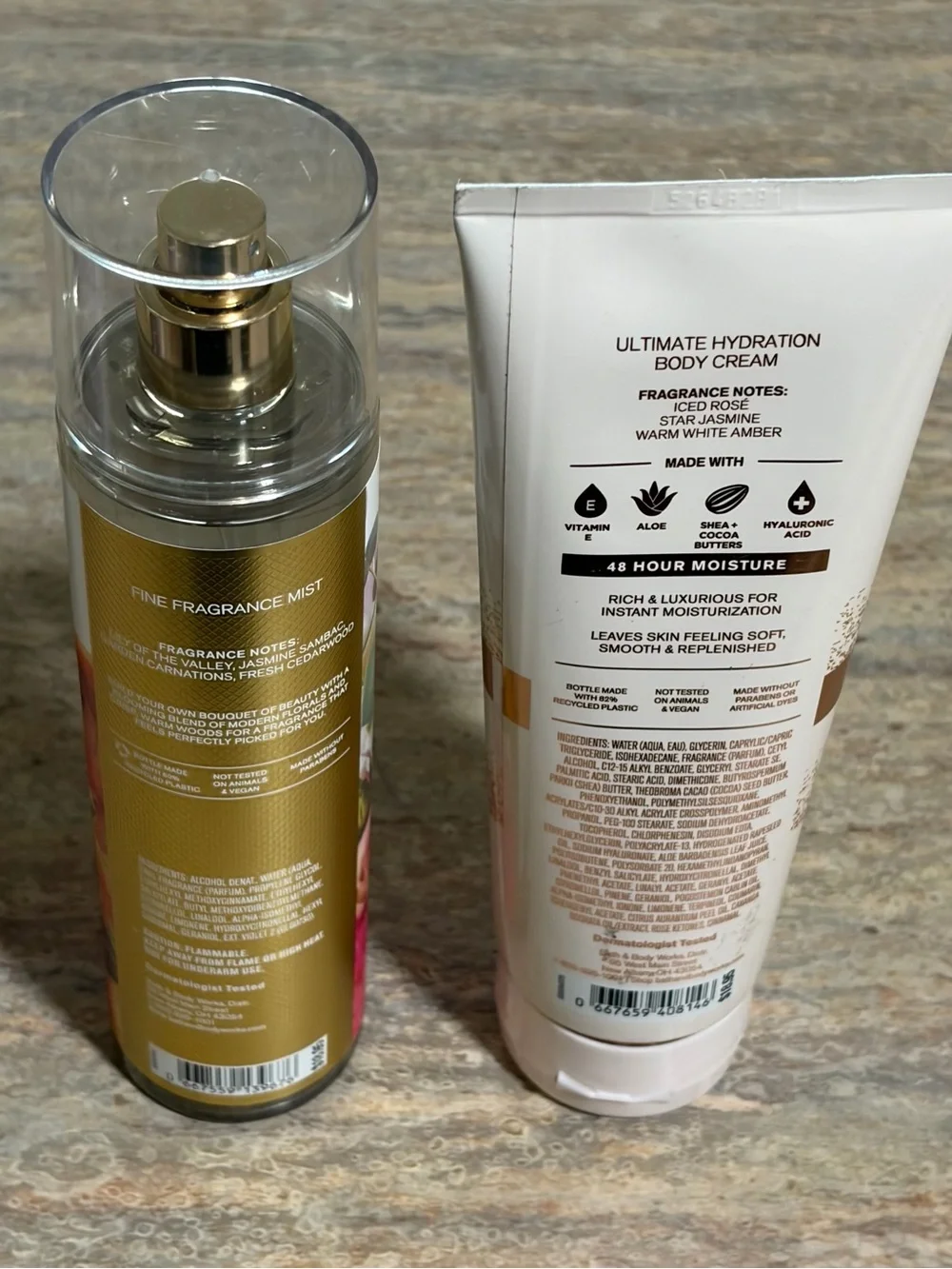 Bath & Body Works Brightest Bloom Fragrance Mist & Pure Wonder Body Cream Duo