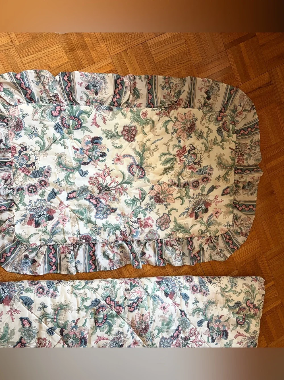 Set Green Quilted Cotton Queen Bedspread Set – 6Pieces