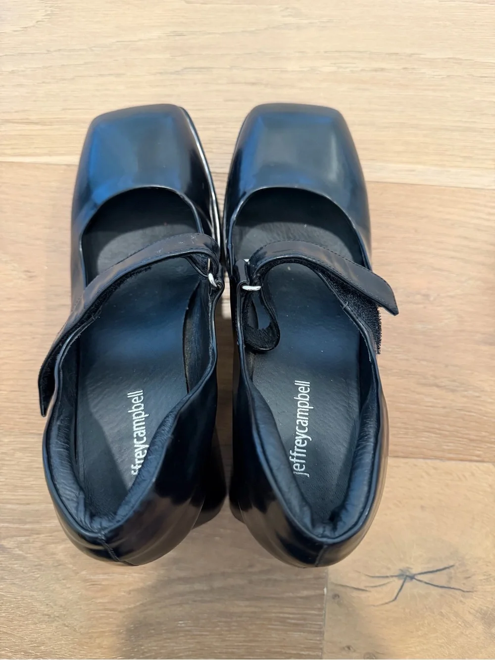 Jeffrey Campbell Reine Platform Mary Jane Pump Black Chunky Heel size 10