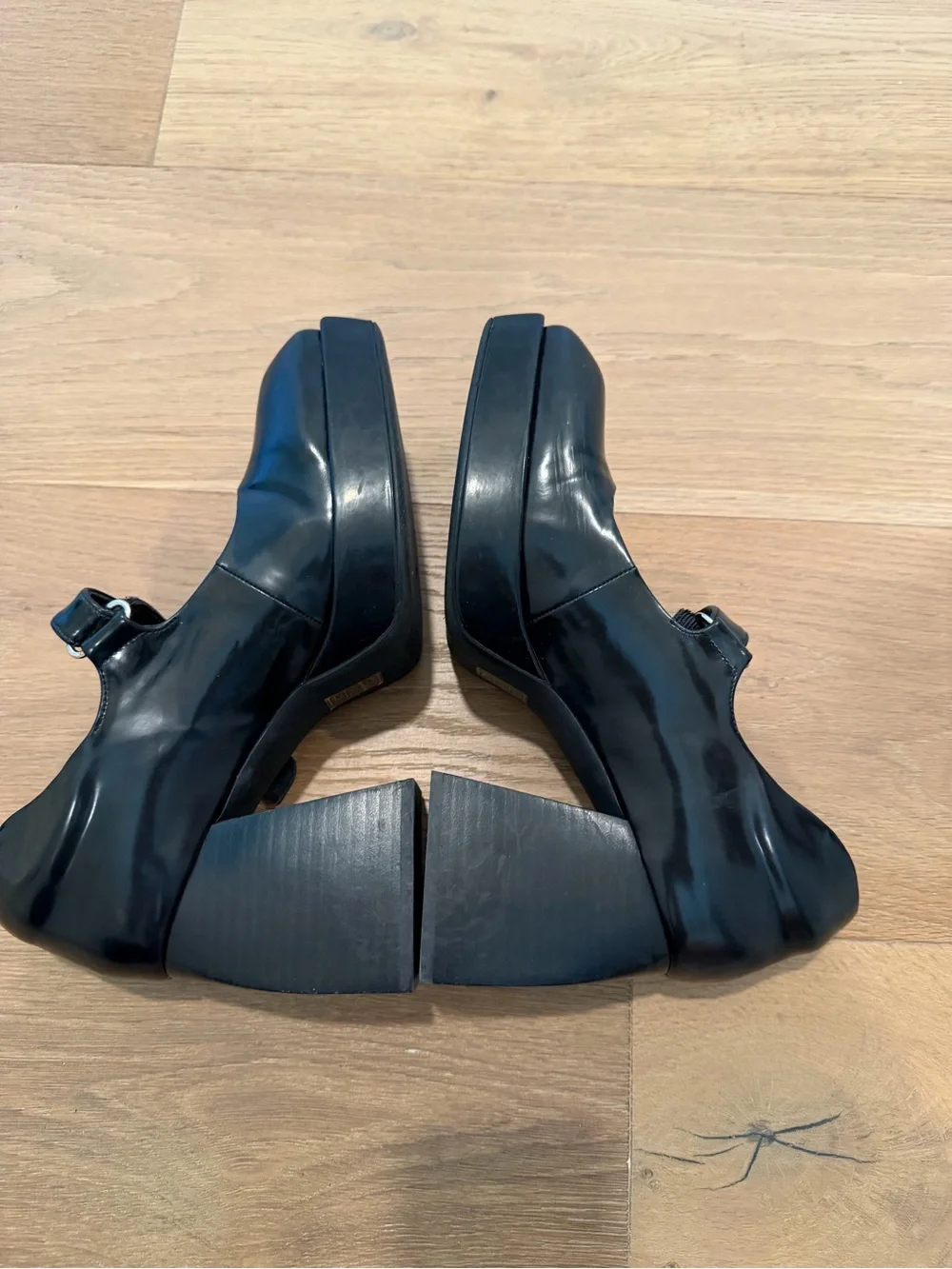 Jeffrey Campbell Reine Platform Mary Jane Pump Black Chunky Heel size 10
