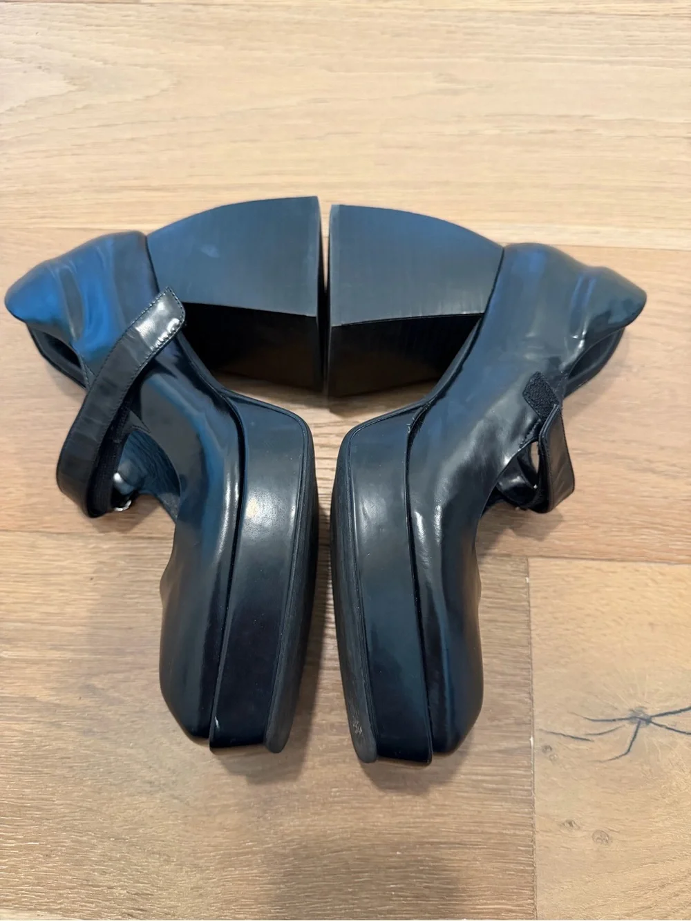 Jeffrey Campbell Reine Platform Mary Jane Pump Black Chunky Heel size 10