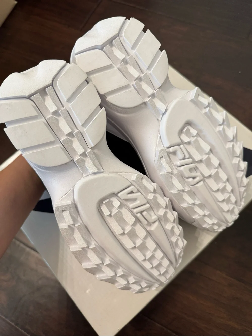 NEW Fila Disruptor 2 Wedge Platform Shoe Sneaker Chunky Black White 8.5